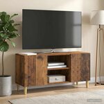 vidaXL Meuble TV Bois ancien 102 x 34 5 x 50 cm Bois d'ingénierie