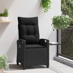vidaXL Chaises de jardin inclinables Noir 56 x 60 x 112 cm