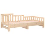 vidaXL Lit coulissant sans matelas 2x(90x190) cm Bois de pin massif