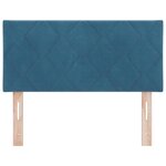 vidaXL Tête de lit design blocs de diamants  bleu foncé  100 cm  en velours
