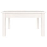 vidaXL Table basse Blanc 55x55x30 cm Bois massif de pin