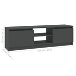 vidaXL Meuble TV Gris 120x30x35 5 cm Bois d'ingénierie