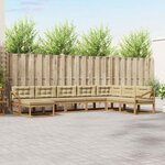 vidaXL Ensemble de canapés d'extérieur 8 Pièces Blanc et Beige