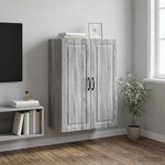 vidaXL Armoire Murale 66 x 34 5 x 90 cm Bois d'ingénierie Sonoma gris