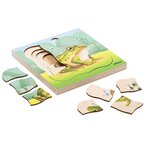 Dans la forêt - la grenouille pousse  31 pièces de puzzle