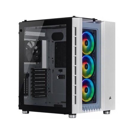 CORSAIR Boitier PC Crystal 680X - Cube Tour - Blanc - Fenetre en verre trempé (CC-9011169-WW)