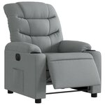 vidaXL Fauteuil inclinable électrique Gris clair Tissu