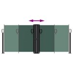 vidaXL Auvent latéral rétractable vert foncé 100x600 cm