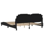 vidaXL Cadre de lit avec lumières LED noir 180x200 cm similicuir