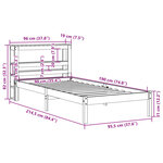 vidaXL Cadre de lit sans matelas 90x190 cm bois de pin massif