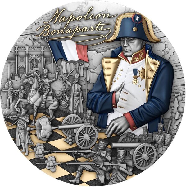 Pièce de monnaie en Argent 5 Dollars g 62.2 (2 oz) Millésime 2025 Visionaries in History NAPOLEON BONAPARTE