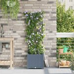 vidaXL Pots de jardin Gris clair 40 x 40 x 142 cm Acier