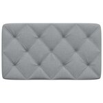 vidaXL Coussin de tête de lit gris clair 90 cm tissu