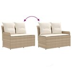 vidaXL Sofa de jardin avec accoudoirs et sofa d'angle 2 Pièce Rotin PE