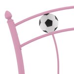 vidaXL Cadre de lit avec design de football Rose Métal 90x200 cm