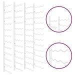 vidaXL Casier à vin mural pour 36 bouteilles 2 Pièces Blanc Fer