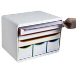 Module De Classement Storebox 6 Tiroirs Black Office - Blanc/arlequin - Exacompta