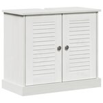 vidaXL Ensemble de mobilier de salle de bain 5 Pièces Blanc antique