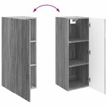 vidaXL Armoire Murale 33 x 34 5 x 90 cm Bois d'ingénierie Sonoma gris