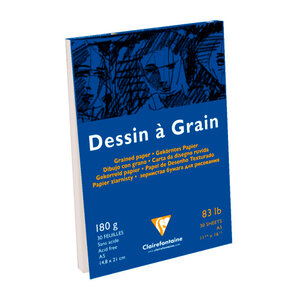 Bloc dessin à grain encollé A5 180g 30 feuilles CLAIREFONTAINE