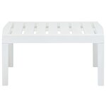 vidaXL Table de jardin Blanc 78x55x38 cm Plastique