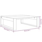 vidaXL Table basse Chêne fumé 100x100x35 cm Bois d'ingénierie