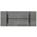 vidaXL Table de jardin dessus en verre beige 190x80x74 cm