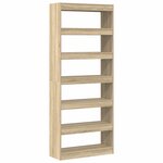 vidaXL Bibliothèque Chêne sonoma 80 x 30 x 198 cm Bois d'ingénierie