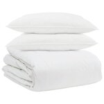 vidaXL Ensemble de Duvet avec oreiller 3 pc Blanc Plume de canard