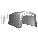 vidaXL Tente de rangement 300x600 cm Acier Gris