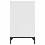 vidaXL Table de chevet avec tiroir Blanc brillant 49 x 36 x 61 cm