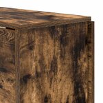 vidaXL Table à dîner 138 x 70 x 73 5 cm Bois d'ingénierie Chêne fumé