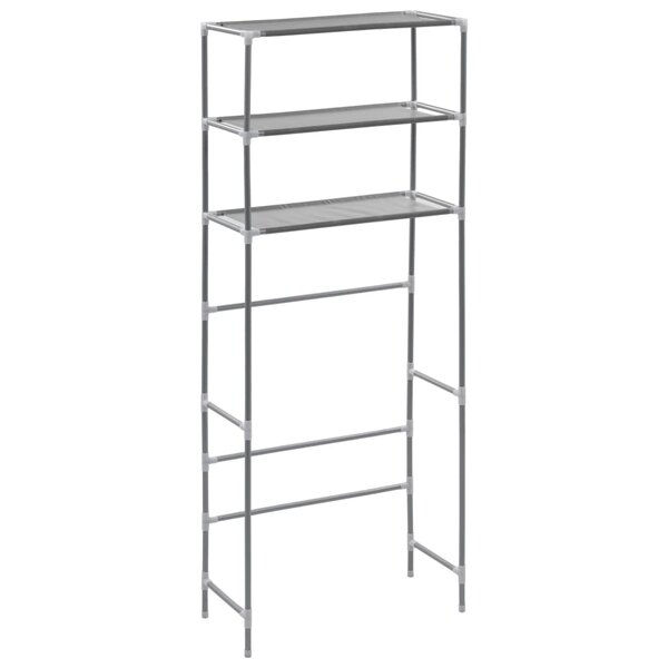 vidaXL Support de rangement à 3 niveaux Argenté 69x28x169 cm