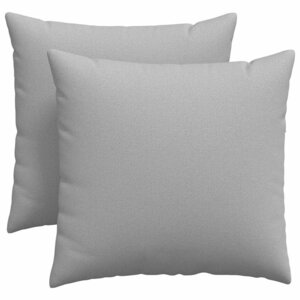 vidaXL Coussins de canapé 2 pc tissu Gris nuage 45 x 45 cm