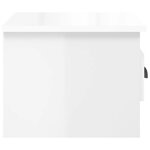vidaXL Tables de chevet murales 2 Pièces blanc brillant 41 5x36x28 cm