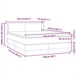 vidaXL Sommier à lattes de lit avec matelas noir 160x210 cm velours