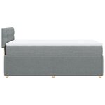 vidaXL Sommier à lattes de lit avec matelas gris clair 80x200 cm tissu