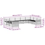 vidaXL Ensemble de canapés d'extérieur 9 Pièces Naturel
