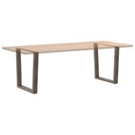 vidaXL Pieds de table à manger en forme de V 2 pièces acier naturel 90 x (72-73 3) cm