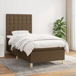 vidaXL Sommier à lattes de lit avec matelas Marron foncé 80x200 cm
