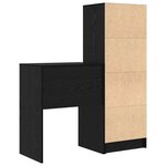 vidaXL Bureau avec rangement 2 Pièces Chêne noir 45 5 x 34 x 127 cm