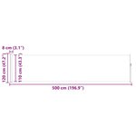 vidaXL Auvent latéral rétractable de patio 120x500 cm Crème