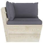 Vidaxl salon de jardin palette 6 pièces avec coussins épicéa imprégné