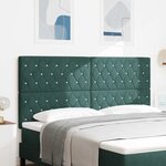 vidaXL Tête de Lit LED Argyle Manuel Vert foncé 90 cm Velours