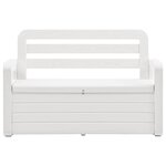 vidaXL Banc de rangement de jardin 132 5 cm Plastique Blanc