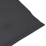 vidaXL Chaise longue d'extérieur repose-pied et coussin Acacia solide