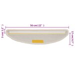 vidaXL Tapis d'escalier 10 pièces 56 x 17 x 3 cm Blanc Demi-rond
