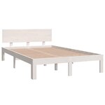 vidaXL Cadre de lit sans matelas blanc bois de pin massif 120x200 cm