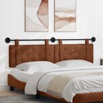 vidaXL Tête de lit suspendue Marron PU antique