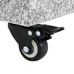 vidaXL Base de parasol sur roues pour poteaux de Ø38/48mm Gris Granit 25 kg Rectangulaire